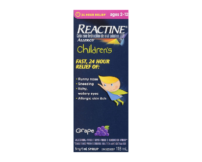Reactine Childrens Grape 118 Ml - 96090