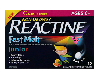 Reactine Junior Fast Melts 12 Pk - 96251