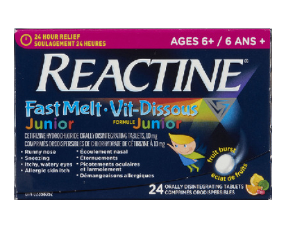 Reactine Junior Fast Melts 24 Pk - 96252