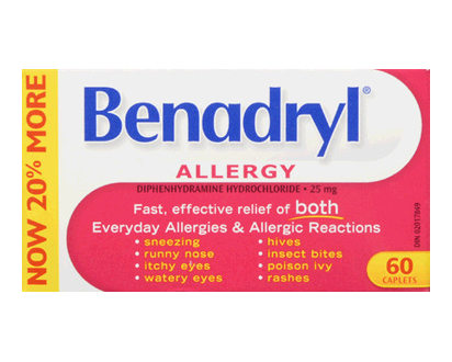 Benadryl Caplets 25Mg 60 Pk - 96362