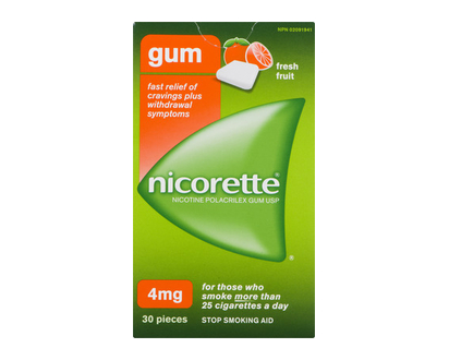 Nicorette Gum 4Mg Fresh Fruit 30 Pk - 96513