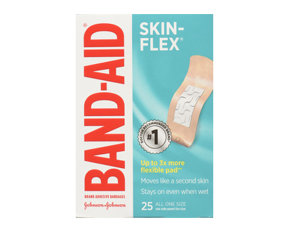 J&J Band Aid Skin Flex All One Size 25 Pk - 96522