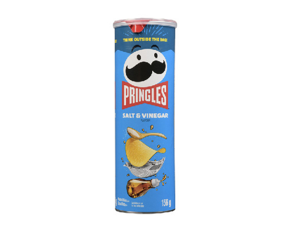 Pringles Salt & Vinegar Tall Can 156 Gr - 11141