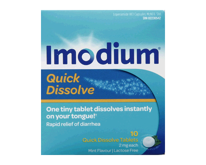 Imodium Quick Dissolve Tablets 10 Pk - 30146