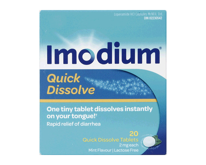 Imodium Quick Dissolve Tablets 20 Pk - 30147