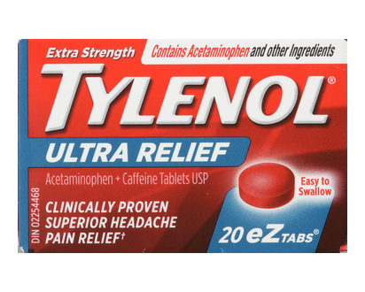 Tylenol Xtr Str Migraine Pain Ult Relef Ez 20 Pk - 31296