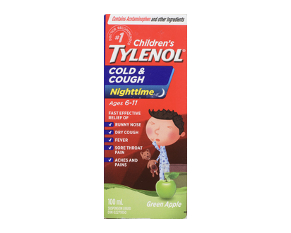 Tylenol Childrens Cold & Cough Nighttime 100 Ml - 31699