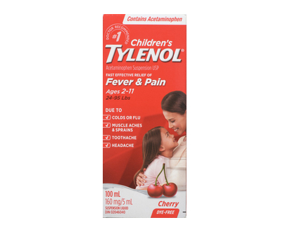 Tylenol Childrens Liquid Dye Free Cherry 100 Ml - 31904