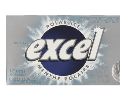 Excel Sgl Gum Sugar Free Polar Ice 12 Pk - 00044