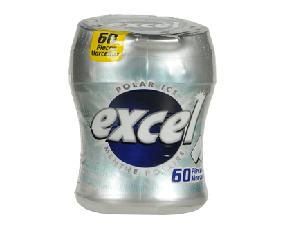 Excel Gum Bottle Polar Ice 60 Pk - 40748