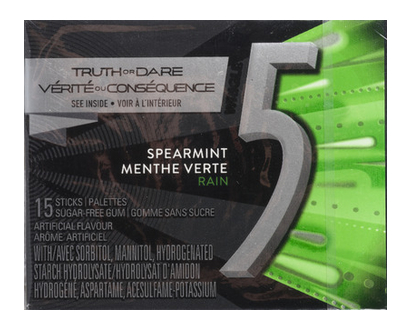 5 Gum Rain Tingling Spearmint 15 Pk - 40838