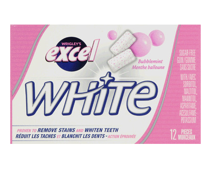 Excel Sgl Gum White Bubblemint 12 Pk - 40955