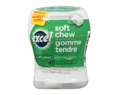 Excel Soft Chew Sugarfree Spearmint Btl 40 Pk - 43143