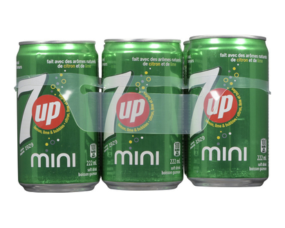 7 Up Mini Cans 222Ml 6 Pk - 14722