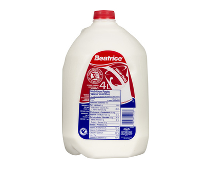 Beatrice Milk Homogenized 3% 4 Lt - 10026