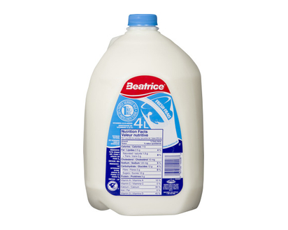 Beatrice Milk Partly Skimmed 1% 4 Lt - 10028