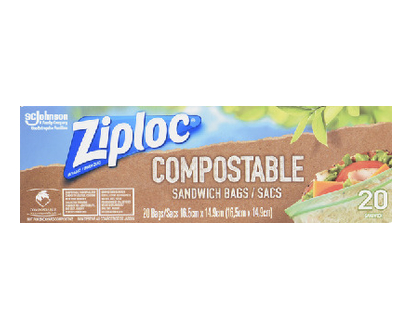 Ziploc Sandwich Bags Compostable 20 Pk - 00176