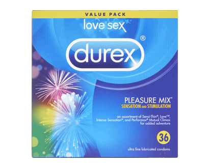 Durex Pleasure Mix Condoms 36 Pk - 94086