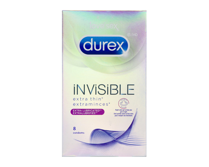 Durex Invisible Extra Smooth Condoms 8 Pk - 95751