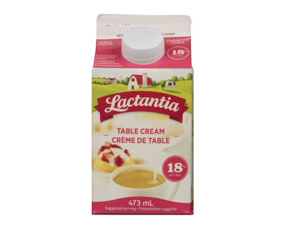Lactantia Table Cream 18% 473 Ml - 20350