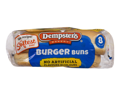 Dempsters Original White Hamburger Buns 8 Pk - 00802