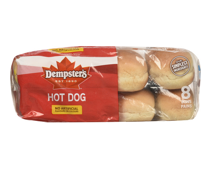Dempsters Original White Hot Dog Buns 8 Pk - 00803