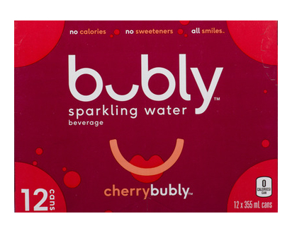 Bubly Cherry 355Ml 12 Pk - 15502