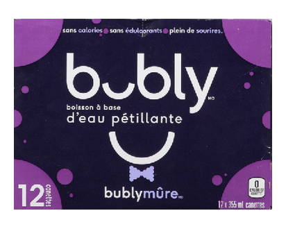 Bubly Blackberry 355Ml 12 Pk - 15819