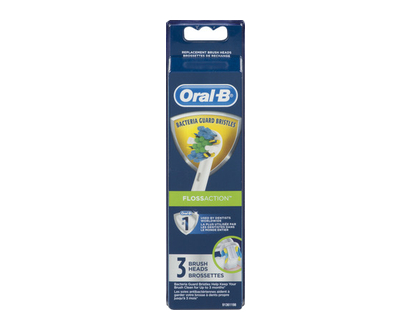 Oral-B Floss Actn X Filmnt Rep Brush Head 3 Ct - 12665
