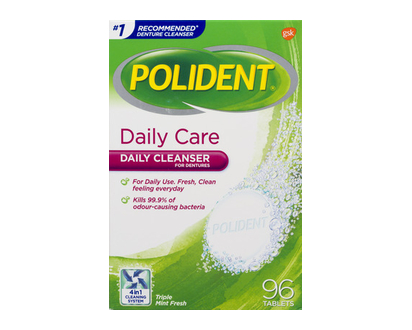 Polident Daily Care Tablet 96 Pk - 16600