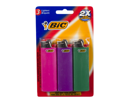 Bic Lighter Regular 3Pk W/Tic Tac Clip S 3 Pk - 60521