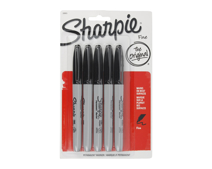 Sharpie Markers Black 5S 5 Un - 30665