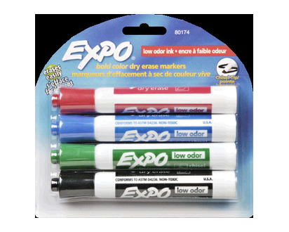 Expo Mark Chisel Assorted 4 Pk - 80174
