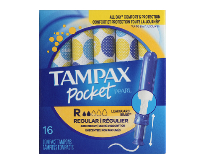 Tampax Pocket Pearl Tampons Reg Unscented 16 Pk - 71286
