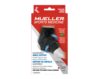 Mueller Adjustable Ankle Support Greenline 1 Ea - 98651
