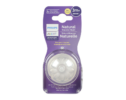 Avent Natural Response Nipple Flow 4 3M 2 Pk - 09314