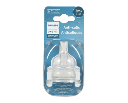 Avent Anti Colic Nipple Flow 3 2 Pk - 09397