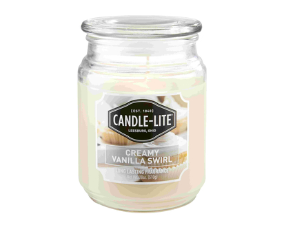 Candlelite Jar Creamy Vanilla Swirl 18 Oz - 34422