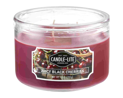 Candlelite 3 Wick Jar Black Cherries 10 Oz - 35043