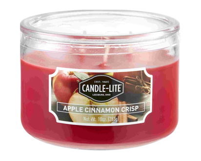 Candlelite 3 Wick Jar Apple Cinnamon 10 Oz - 35044