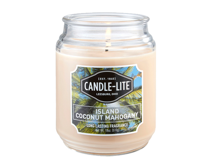 Candlelite Jar Coconut Mahogany 18 Oz - 38848