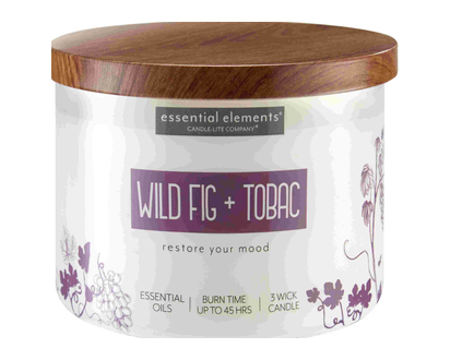 Ess Elmts 3 Wick Jar Fig & Tobac 14.75 Oz - 39048