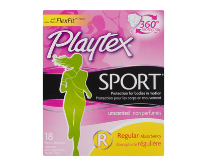 Playtex Sport Tampons Unscnt Regular 18 Pk - 08109