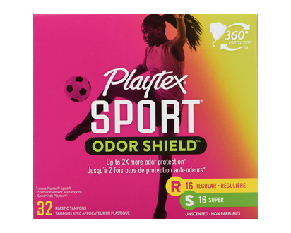 Playtex Sport Odor Shield Multipack 32 Pk - 08254