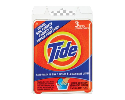 Tide Liquid Detergent Travel Sink Packets 3 Pk - 84100