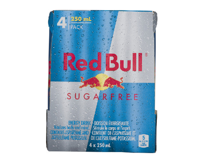 Red Bull Energy Drink Sugar Free 4 Pk - 00080
