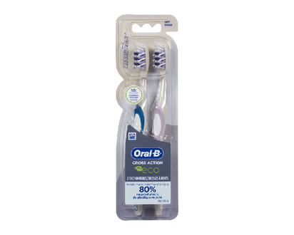 Oral B Cross Action Eco Tbrsh Soft 2 Pk - 10993