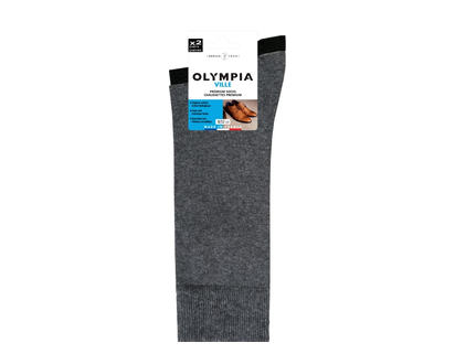 Olympia Socks Mens Black Grey Cotton 2 Pr - 94438