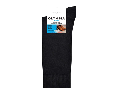 Olympia Socks Mens Black Cotton 1 Pr - 93316