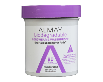 Amy Biodgrd Lngwr&Wp Eye Makeup Remvr Pads 80 Pk - 11553